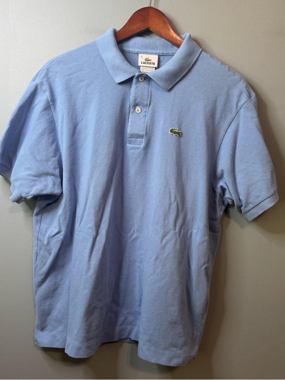 Lacoste Classic Vintage 5191L Blue Cotton Pique Polo Shirt Men Size 6 (XL) - Picture 2 of 13